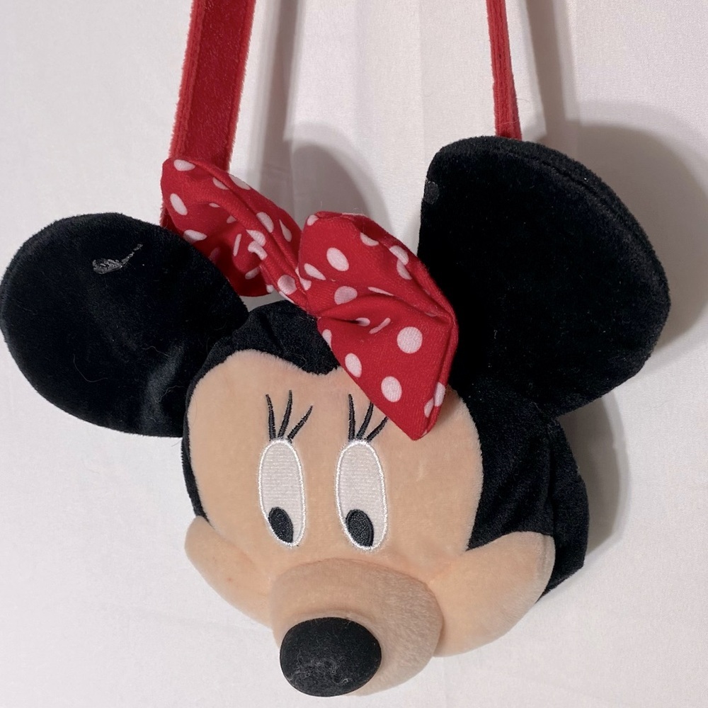 Disney Plush Minnie Mouse Head Purse Shoulder Bag Cross Body Bag - Picture 12 of 12